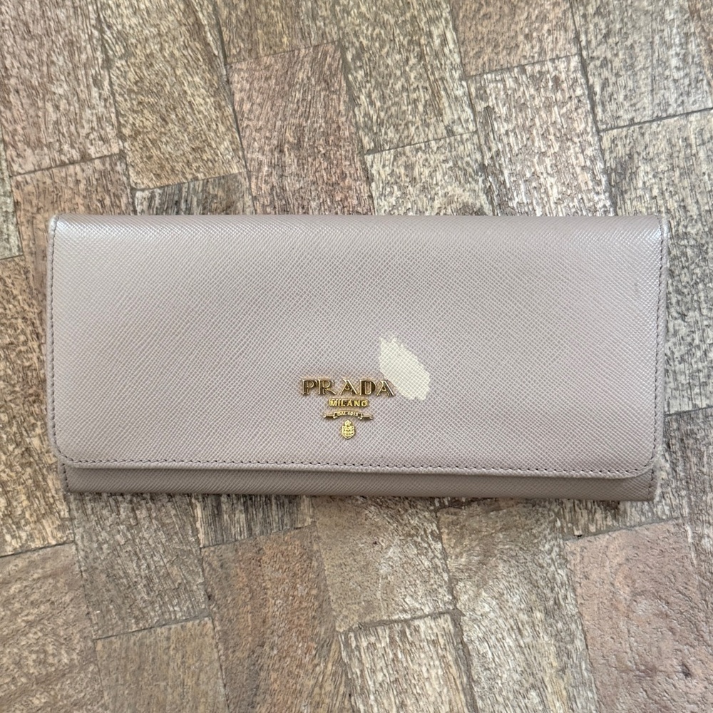 Prada Women's Beige Leather Wallet
